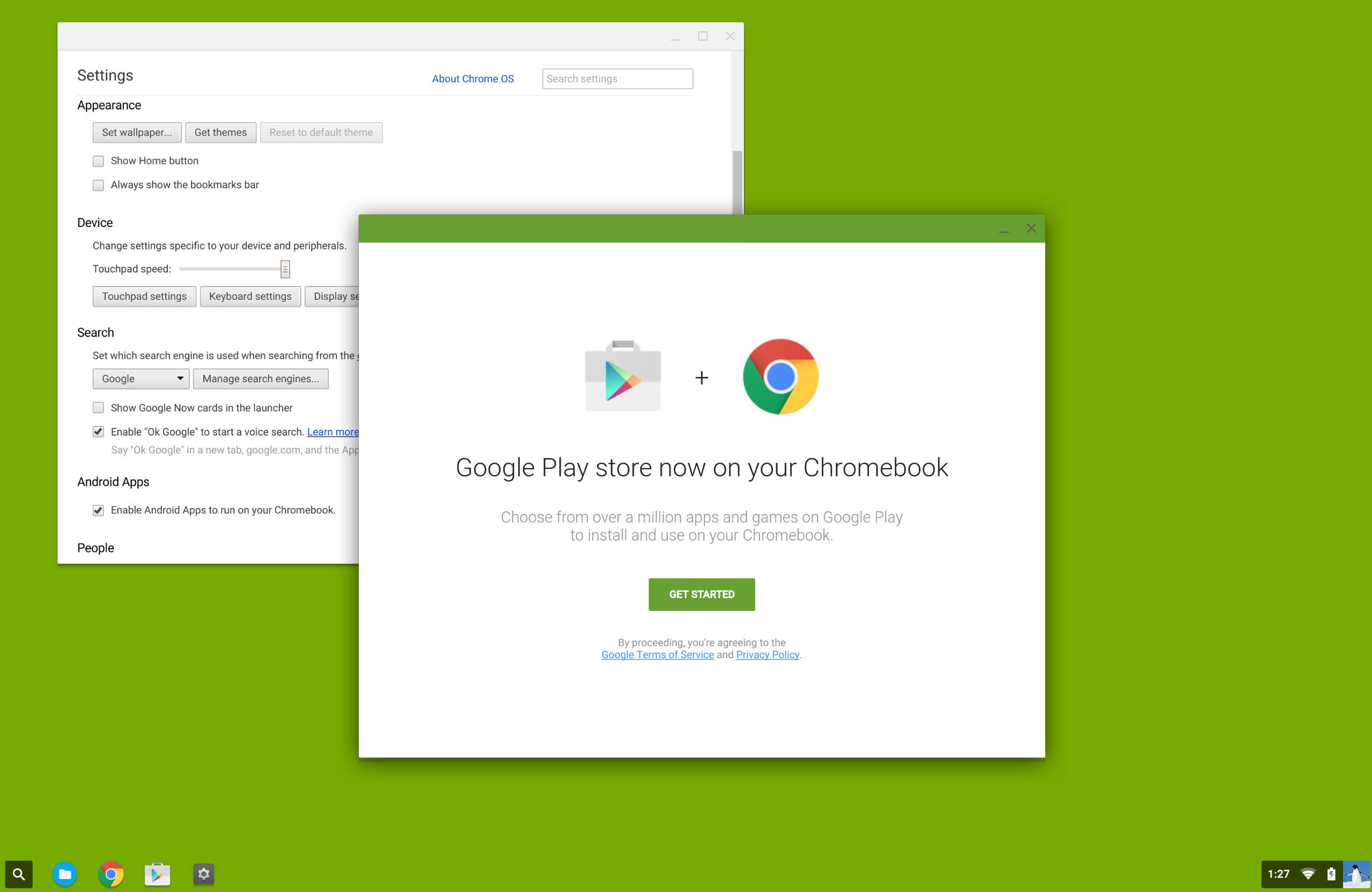 Apps Android Chrome OS