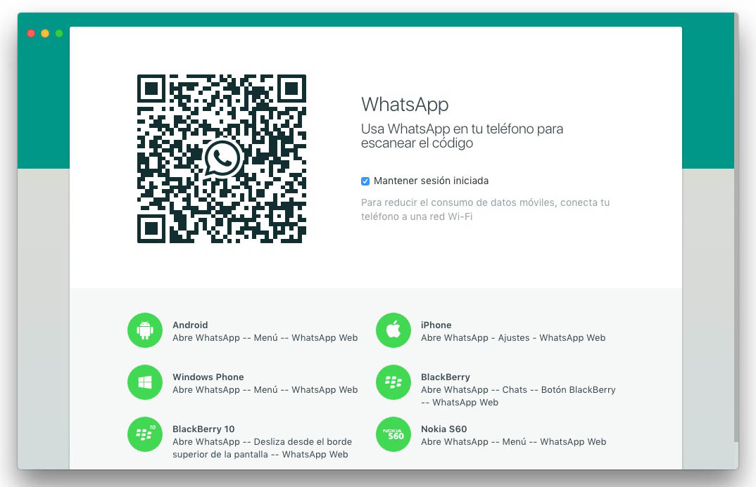 WhatsApp escanear codigo